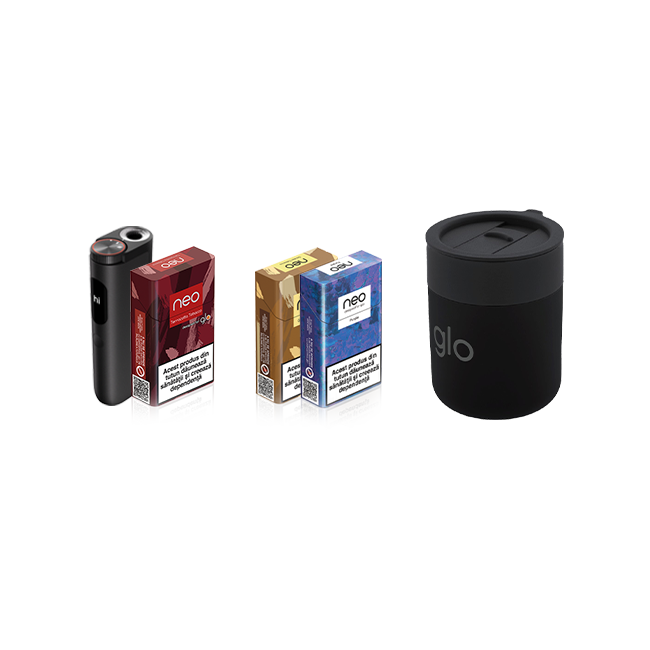 Starter Kit glo™ Hyper Pro & 1 pachet neo™ + 2 pachete CADOU + Travel Cup