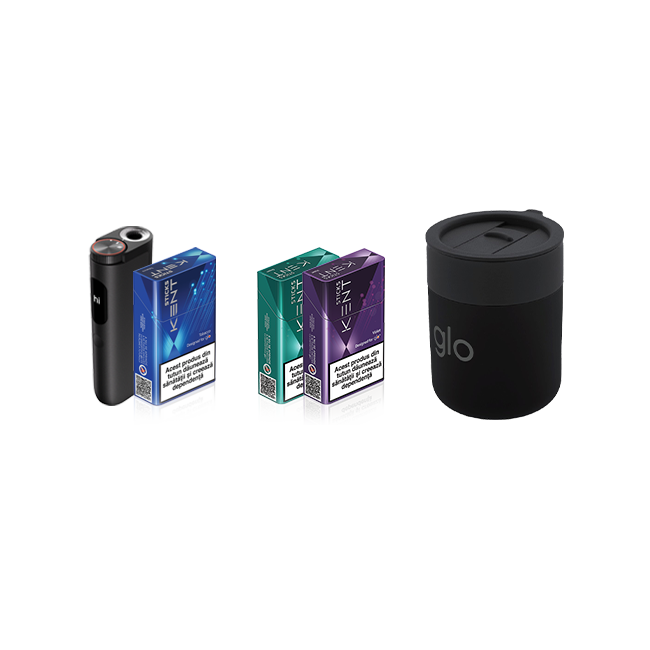 Starter Kit glo™ Hyper Pro & 1 pachet KENT designed for glo™ + 2 pachete CADOU + Travel cup