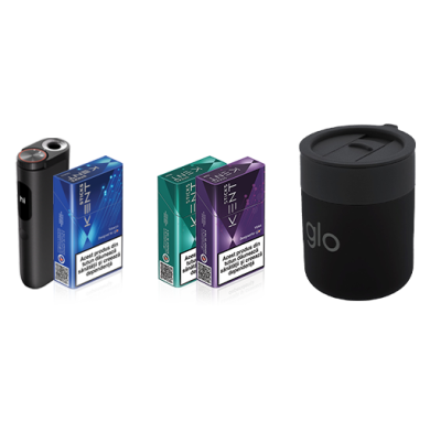 Starter Kit glo™ Hyper Pro & 1 pachet KENT designed for glo™ + 2 pachete CADOU + Travel cup